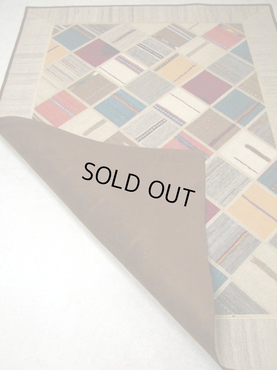 画像5: ペルシャキリムギャッベパッチワークラグNo.B137_207x150 (5)