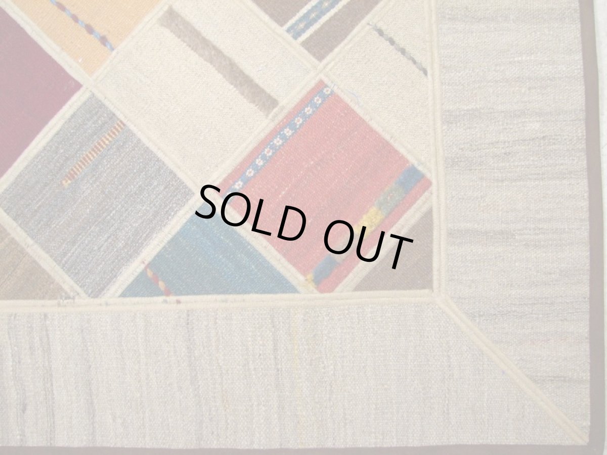 画像3: ペルシャキリムギャッベパッチワークラグNo.B137_207x150 (3)