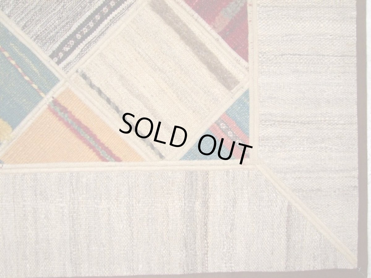 画像3: ペルシャキリムギャッベパッチワークラグB136TR205x149 (3)