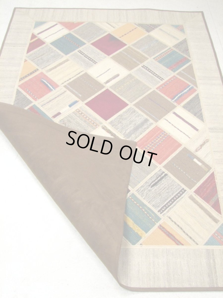 画像5: ペルシャキリムギャッベパッチワークラグB136TR205x149 (5)