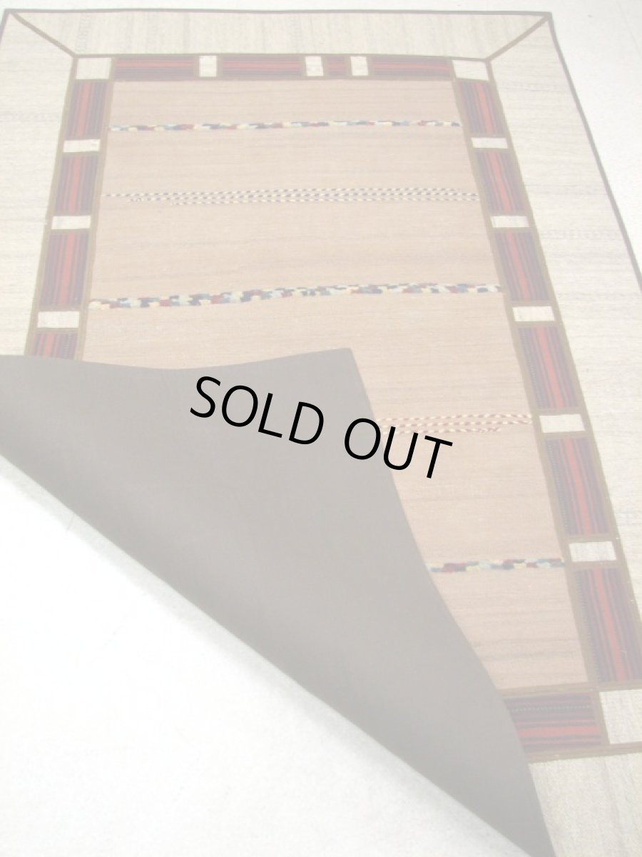 画像5: ペルシャキリムギャッベパッチワークラグB140TR203x140 (5)