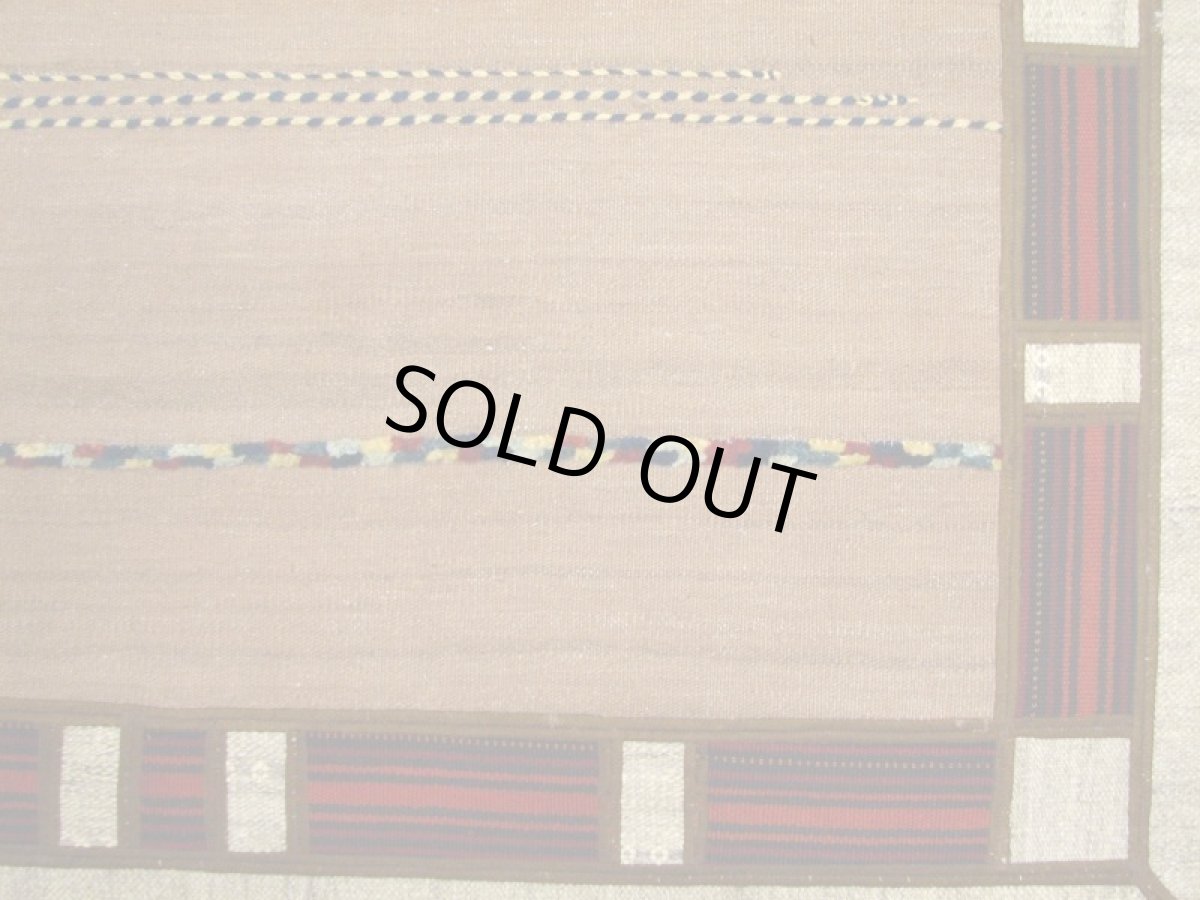 画像2: ペルシャキリムギャッベパッチワークラグB140TR203x140 (2)