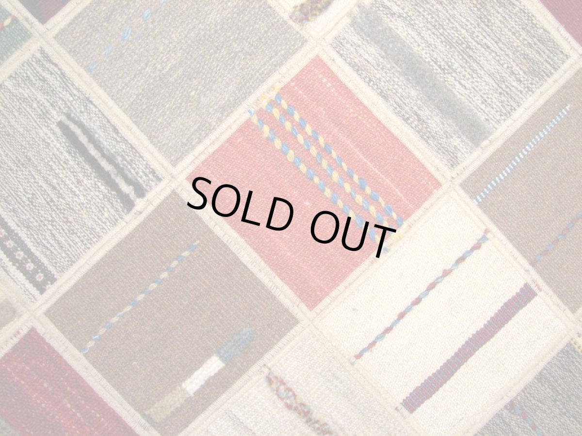 画像2: ペルシャキリムギャッベパッチワークラグB136TR205x149 (2)