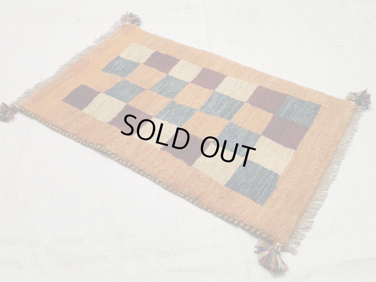 画像2: 玄関マットサイズギャッベ_C105_Gabbeh_81x51 (2)