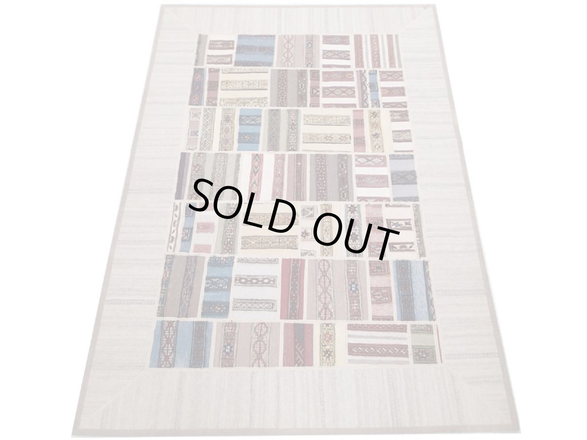 画像3: ペルシャ絨毯キリムパッチワークラグB144TR238x168 (3)