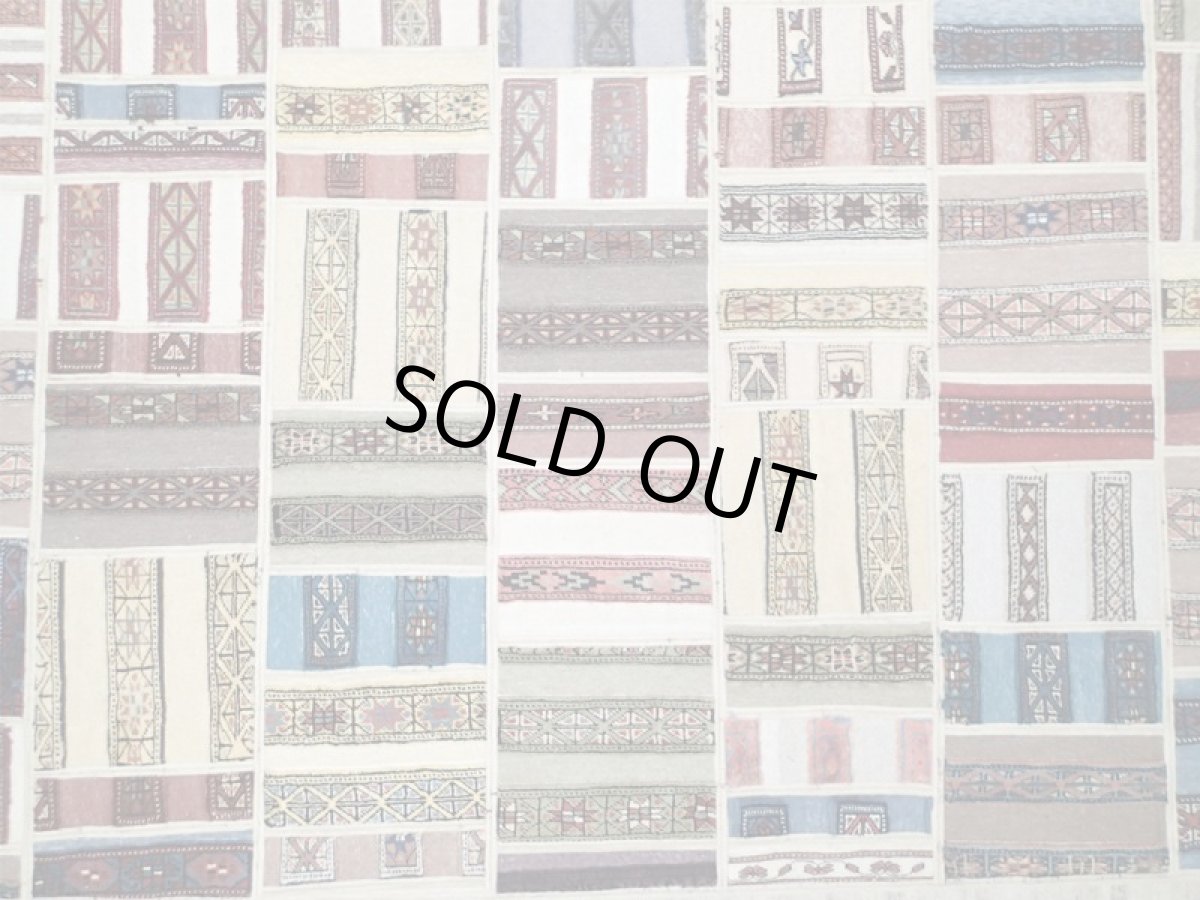 画像4: ペルシャ絨毯キリムパッチワークラグB144TR238x168 (4)