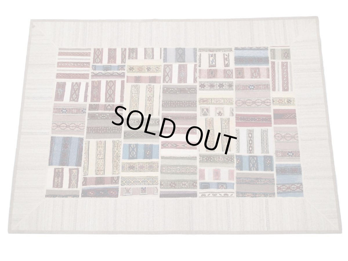 画像2: ペルシャ絨毯キリムパッチワークラグB144TR238x168 (2)