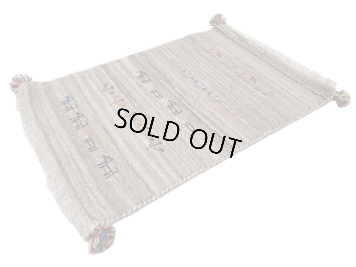 画像3: 玄関マットサイズギャッベ_C100_Gabbeh_86x58 (3)