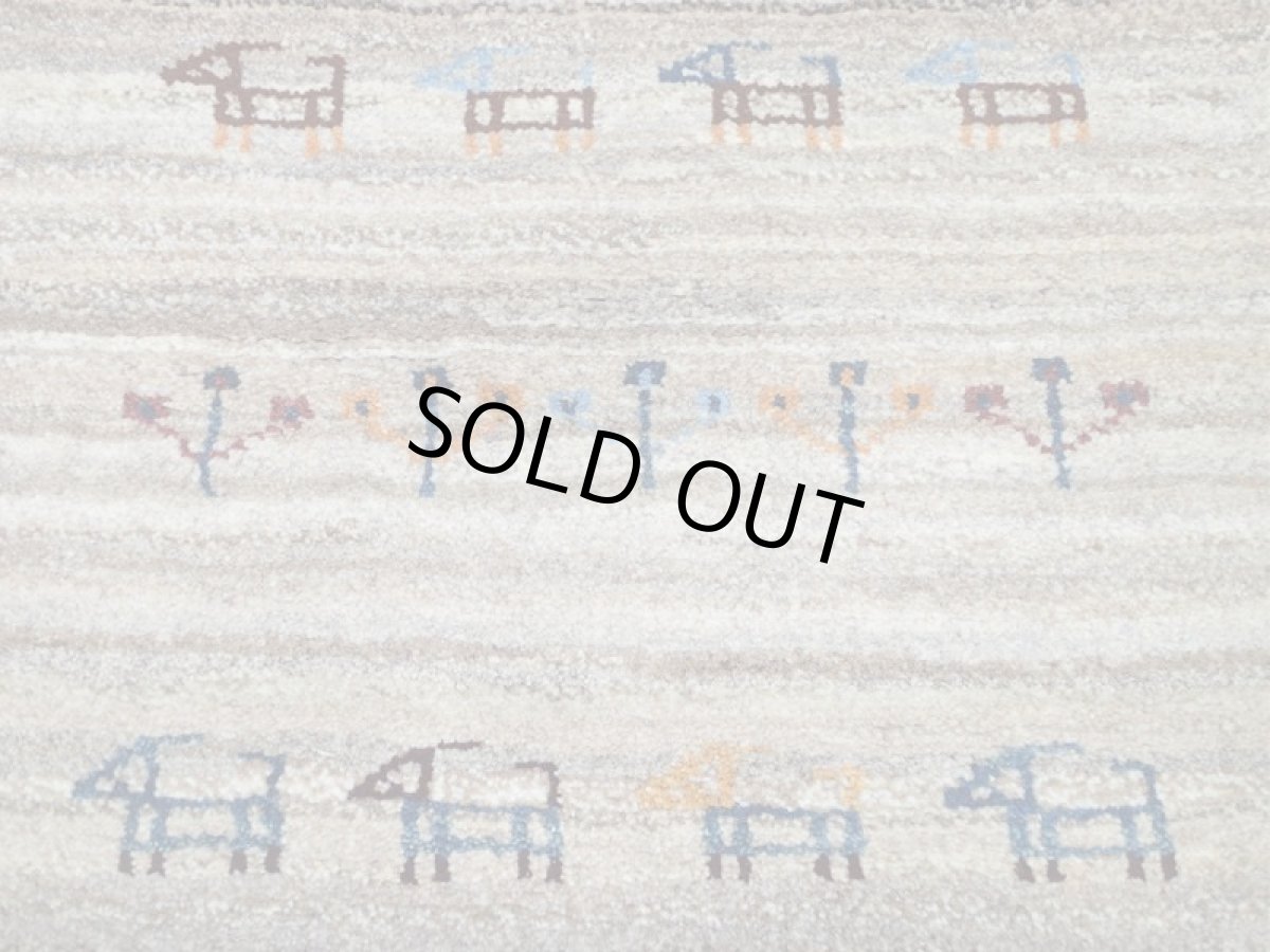 画像4: 玄関マットサイズギャッベ_C100_Gabbeh_86x58 (4)