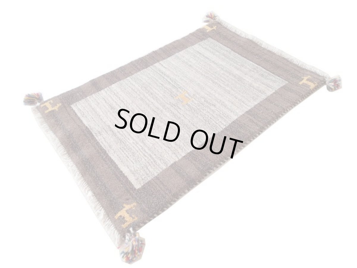 画像3: 玄関マットサイズギャッベ_C75_Gabbeh_91x61 (3)