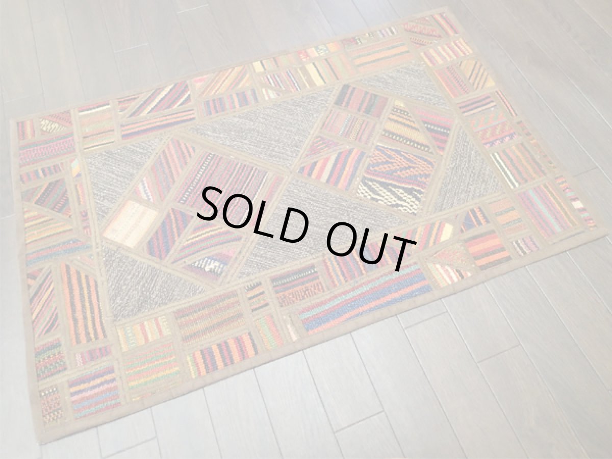 画像3: キリムジャジムパッチワークラグ玄関マットサイズ1766_93×59 (3)