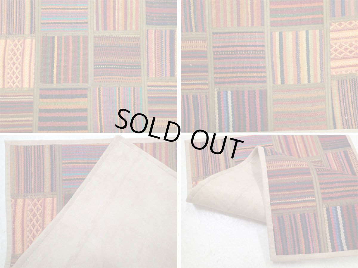 画像4: キリムパッチワークラグ玄関マットサイズ5504_86×56 (4)