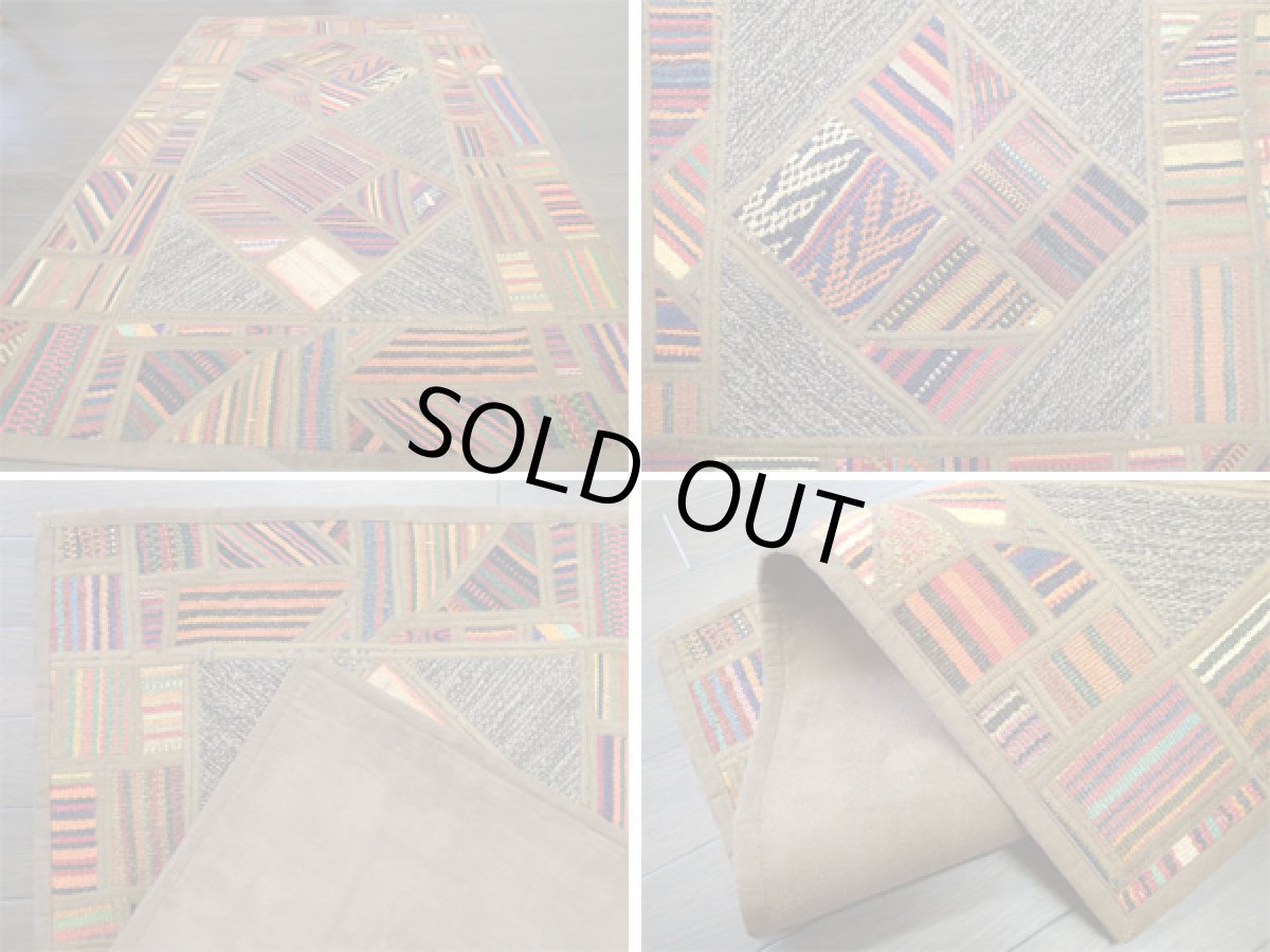 画像4: キリムジャジムパッチワークラグ玄関マットサイズ1766_93×59 (4)