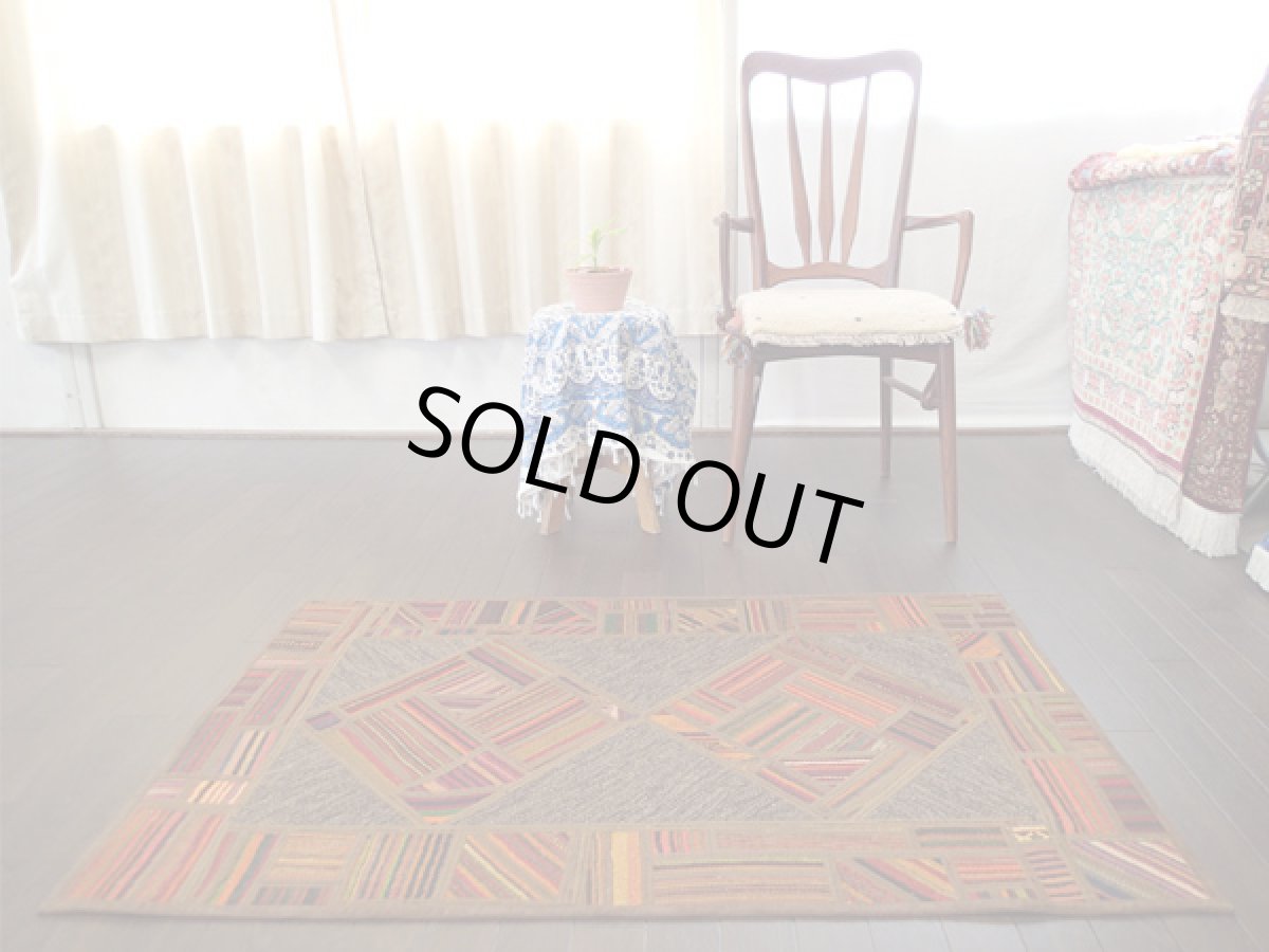 画像2: キリムジャジムパッチワークラグ_アクセントラグサイズ1749_125×77 (2)