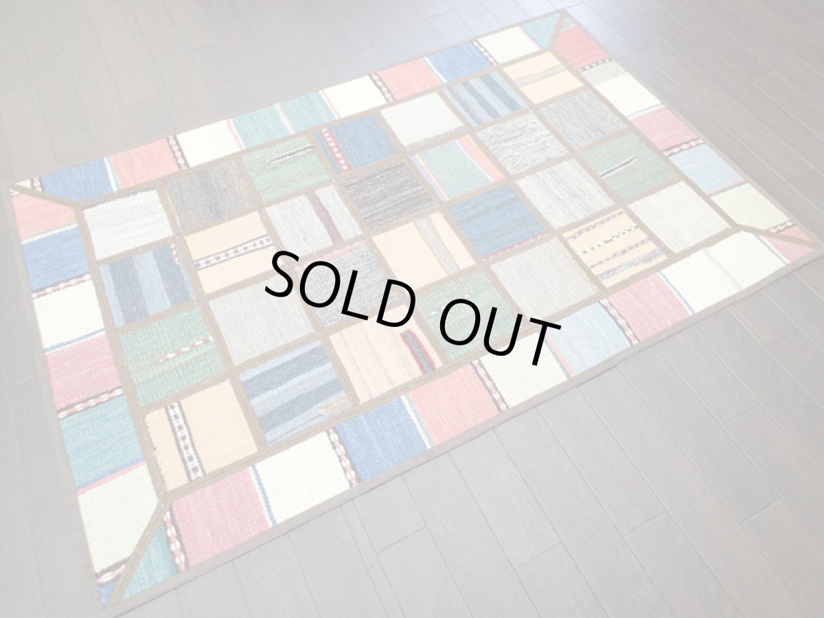 画像3: ギャッベキリムジャジムパッチワークラグ_アクセントラグサイズ5484_127x82 (3)