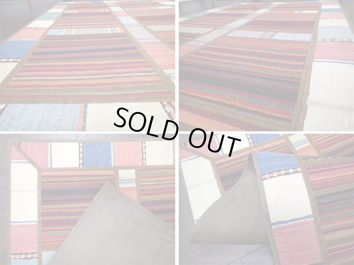 画像4: キリムジャジムパッチワークラグ_アクセントラグサイズ5509_129×90 (4)