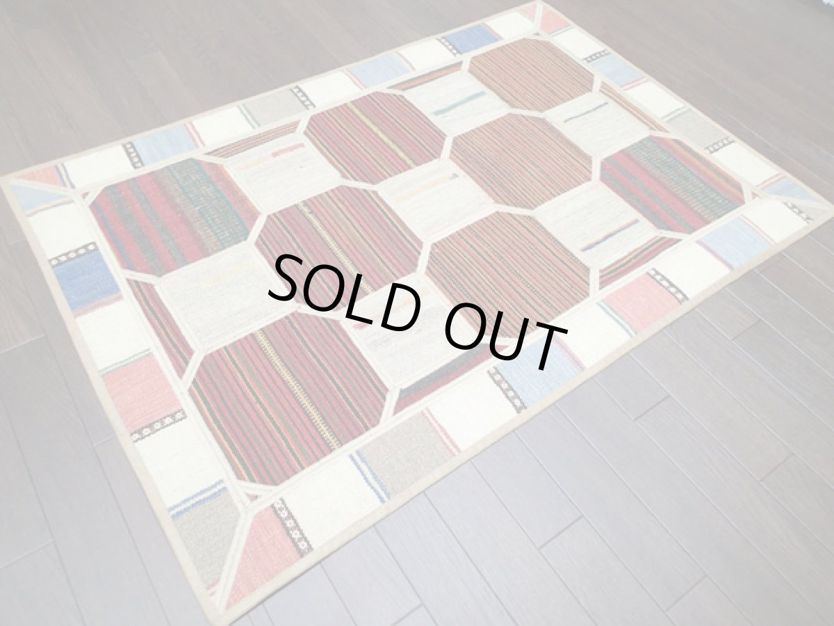 画像3: ギャッベキリムジャジムパッチワークラグ_アクセントラグサイズ5503_123×83 (3)