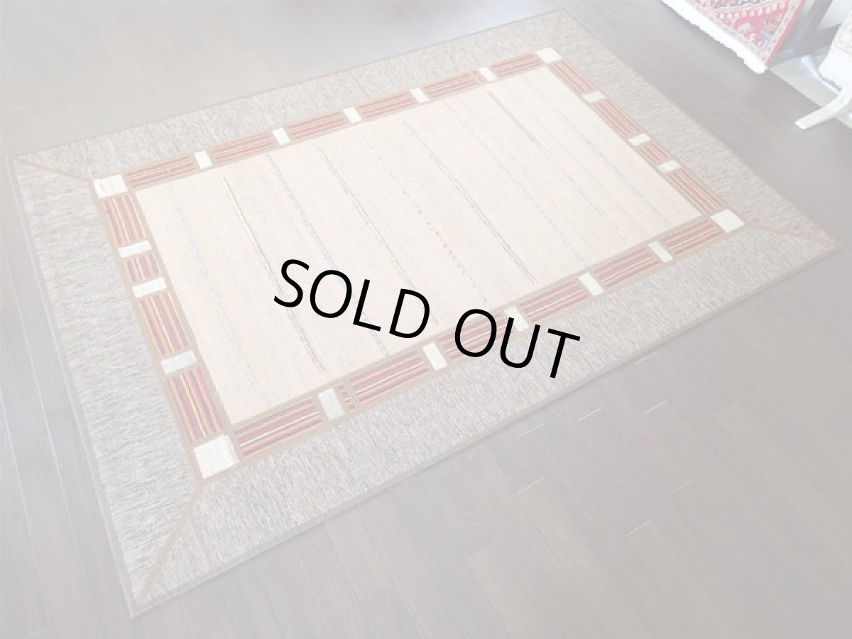 画像3: ギャッベキリムジャジムパッチワークラグ_センターラグサイズ5293_208×143 (3)