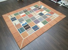 画像3: ギャッベキリムジャジムパッチワークラグ_センターラグサイズ5301_198×158 (3)