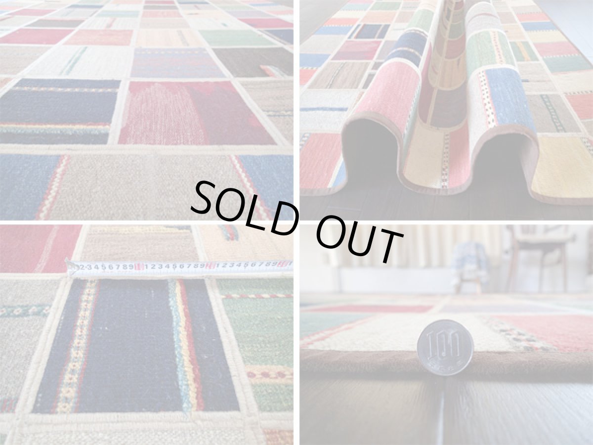 画像5: ギャッベキリムジャジムパッチワークラグ_センターラグサイズ5311_197×157 (5)