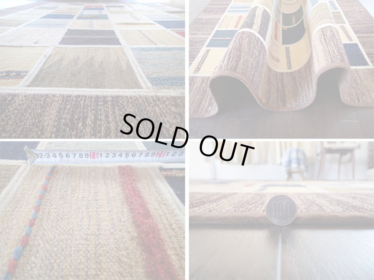 画像5: ギャッベキリムジャジムパッチワークラグ_センターラグサイズ5377_190×152 (5)