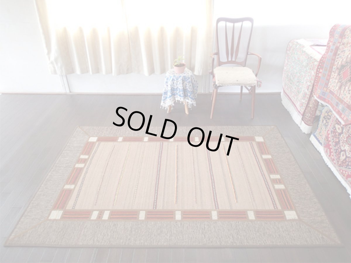 画像2: ギャッベキリムジャジムパッチワークラグ_センターラグサイズ5297_211×139 (2)