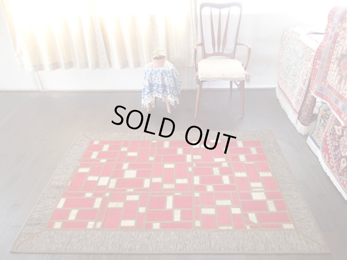 画像2: キリムジャジムパッチワークラグ_センターラグサイズ5388_176×117 (2)