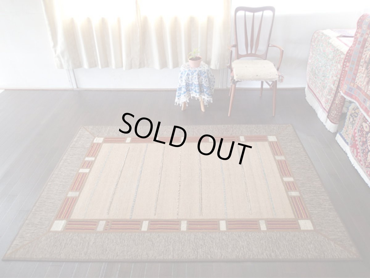 画像2: ギャッベキリムジャジムパッチワークラグ_センターラグサイズ5293_208×143 (2)