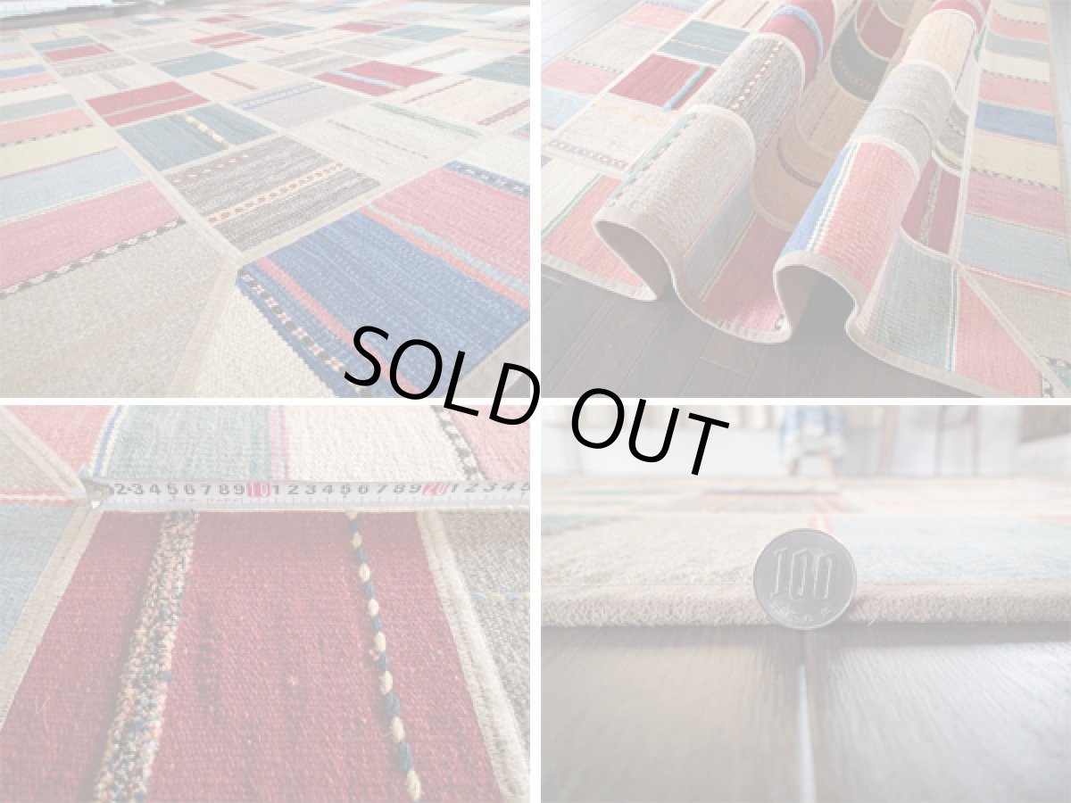 画像5: ギャッベキリムジャジムパッチワークラグ_センターラグサイズ1633_197×157 (5)