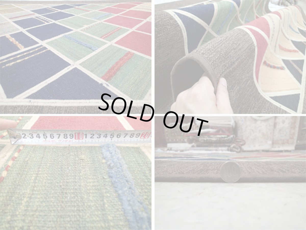 画像5: ギャッベキリムジャジムパッチワークラグ_センターラグサイズ5423_206×151 (5)