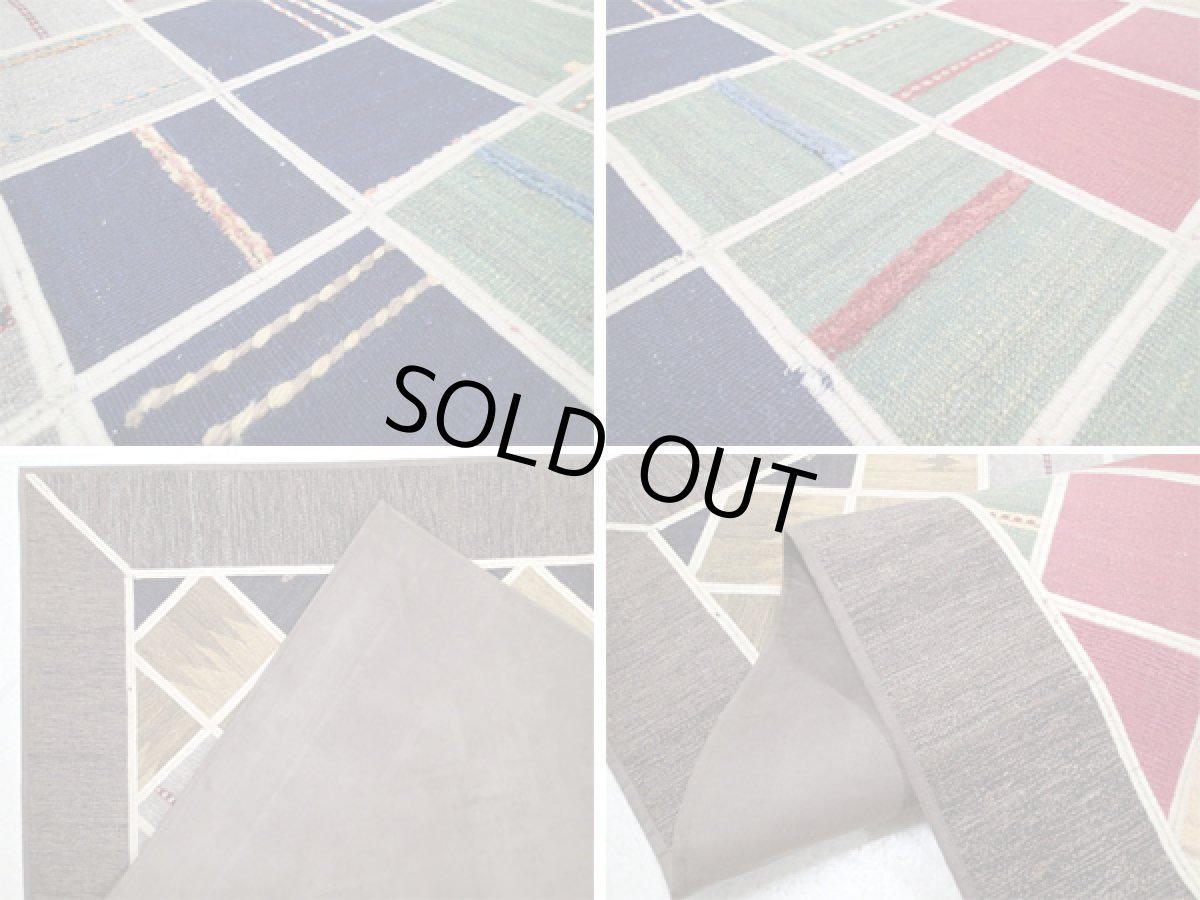 画像4: ギャッベキリムジャジムパッチワークラグ_センターラグサイズ5423_206×151 (4)