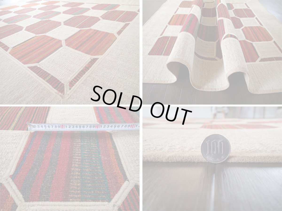 画像5: キリムジャジムパッチワークラグ_センターラグサイズ5437_200×140 (5)