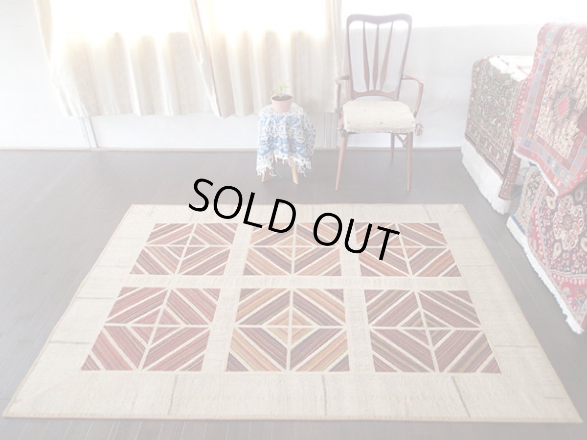 画像2: キリムジャジムパッチワークラグ_センターラグサイズ5442_202×144 (2)