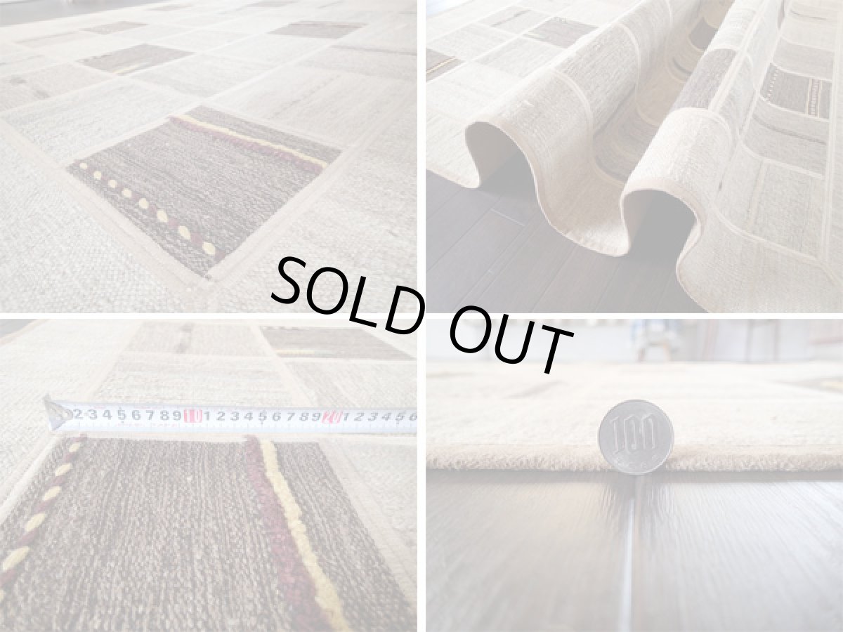 画像5: ギャッベキリムジャジムパッチワークラグ_センターラグサイズ5477_205×145 (5)