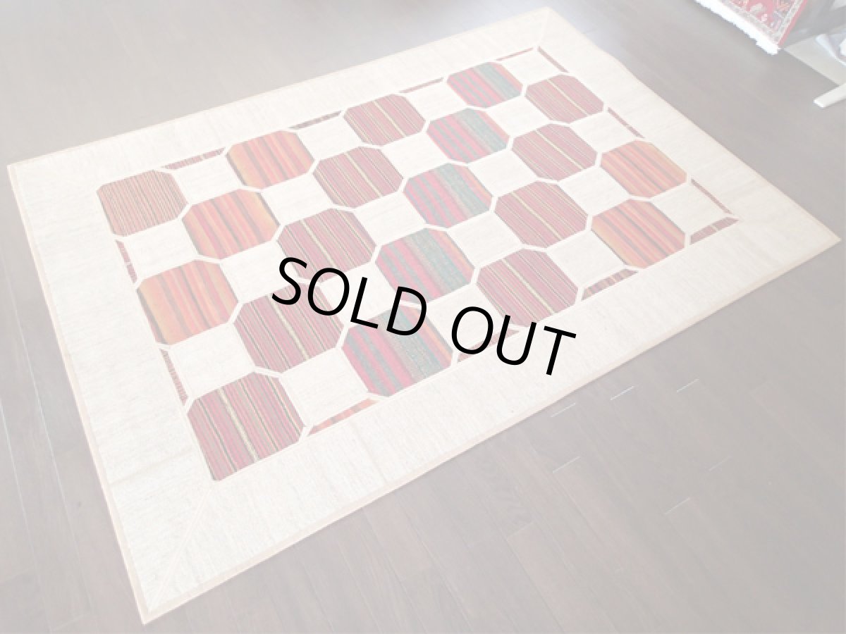 画像3: キリムジャジムパッチワークラグ_センターラグサイズ5437_200×140 (3)