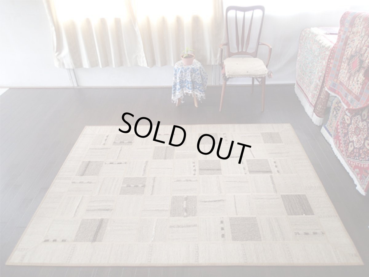 画像2: ギャッベジャジムパッチワークラグ_センターラグサイズ5475_208×147 (2)