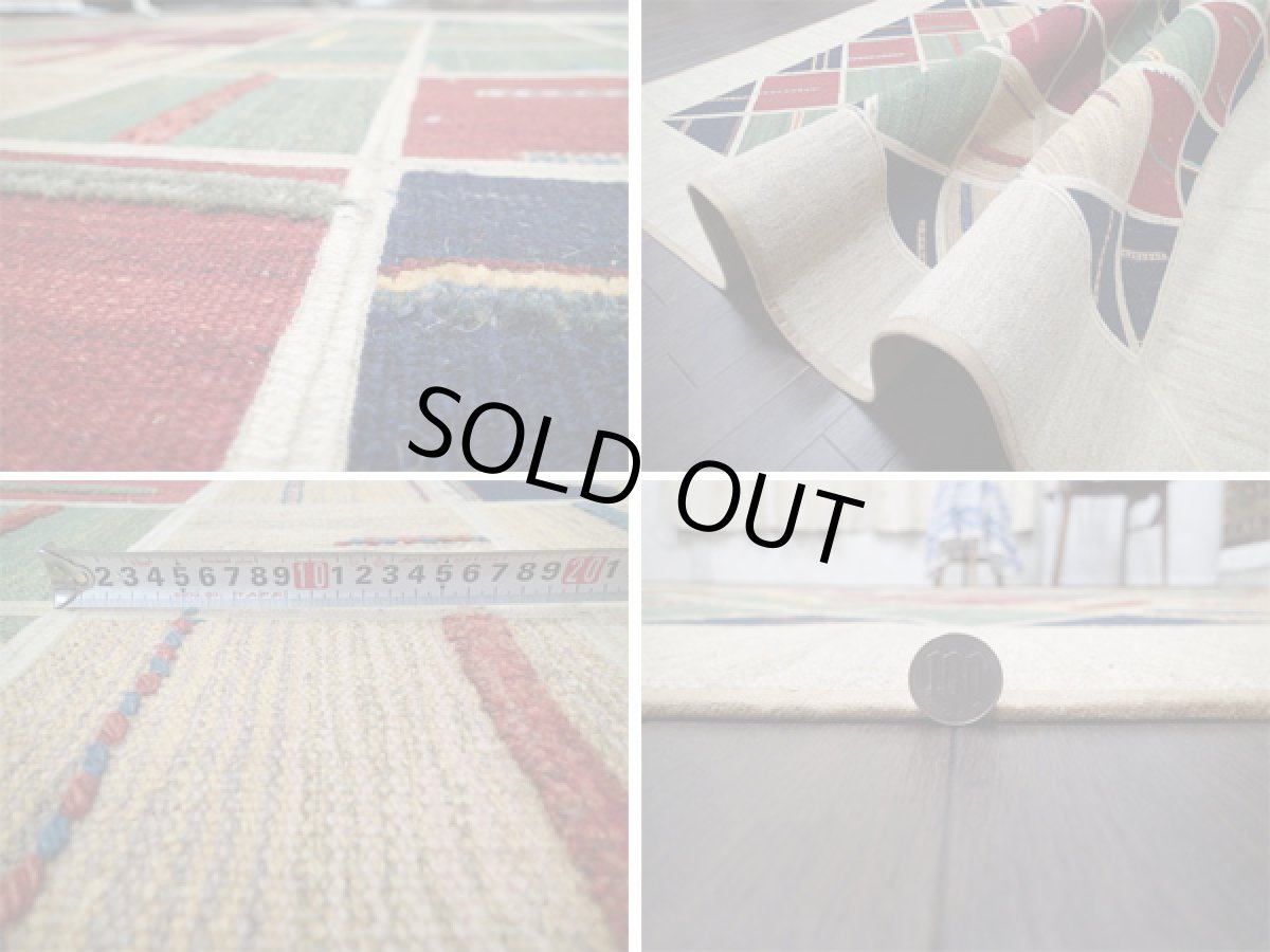 画像5: ギャッベキリムジャジムパッチワークラグ_センターラグサイズ5420_207×152 (5)