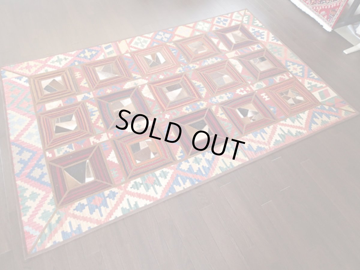 画像3: キリムジャジムパッチワークラグ_センターラグサイズ6315_222×144 (3)