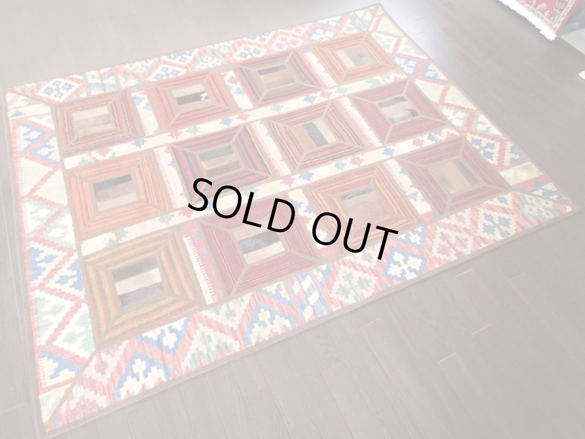 画像3: キリムジャジムパッチワークラグ_センターラグサイズ6314_192×150 (3)