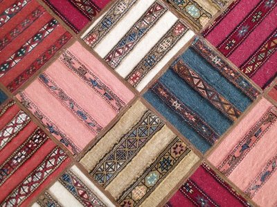 画像3: ペルシャ絨毯キリムジャジムパッチワークラグ_センターラグサイズ5220c_198×155