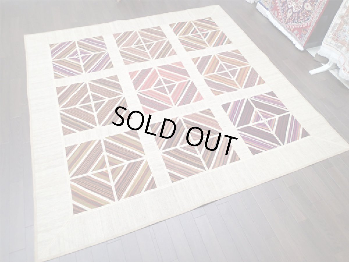 画像3: キリムジャジムパッチワークラグ_リビングラグサイズ5430_200×199 (3)