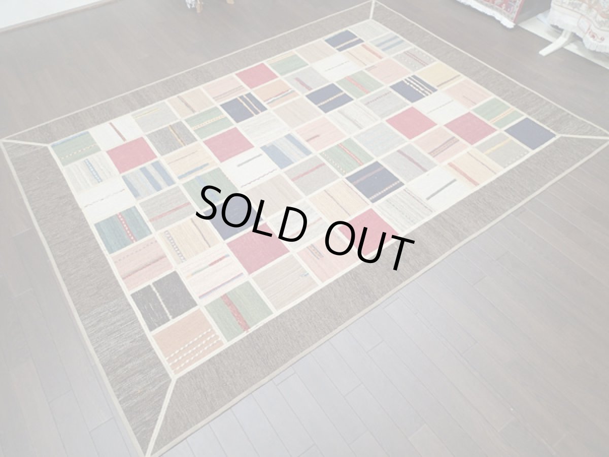 画像3: ギャッベキリムジャジムパッチワークラグ_リビングラグサイズ5384_236×174 (3)