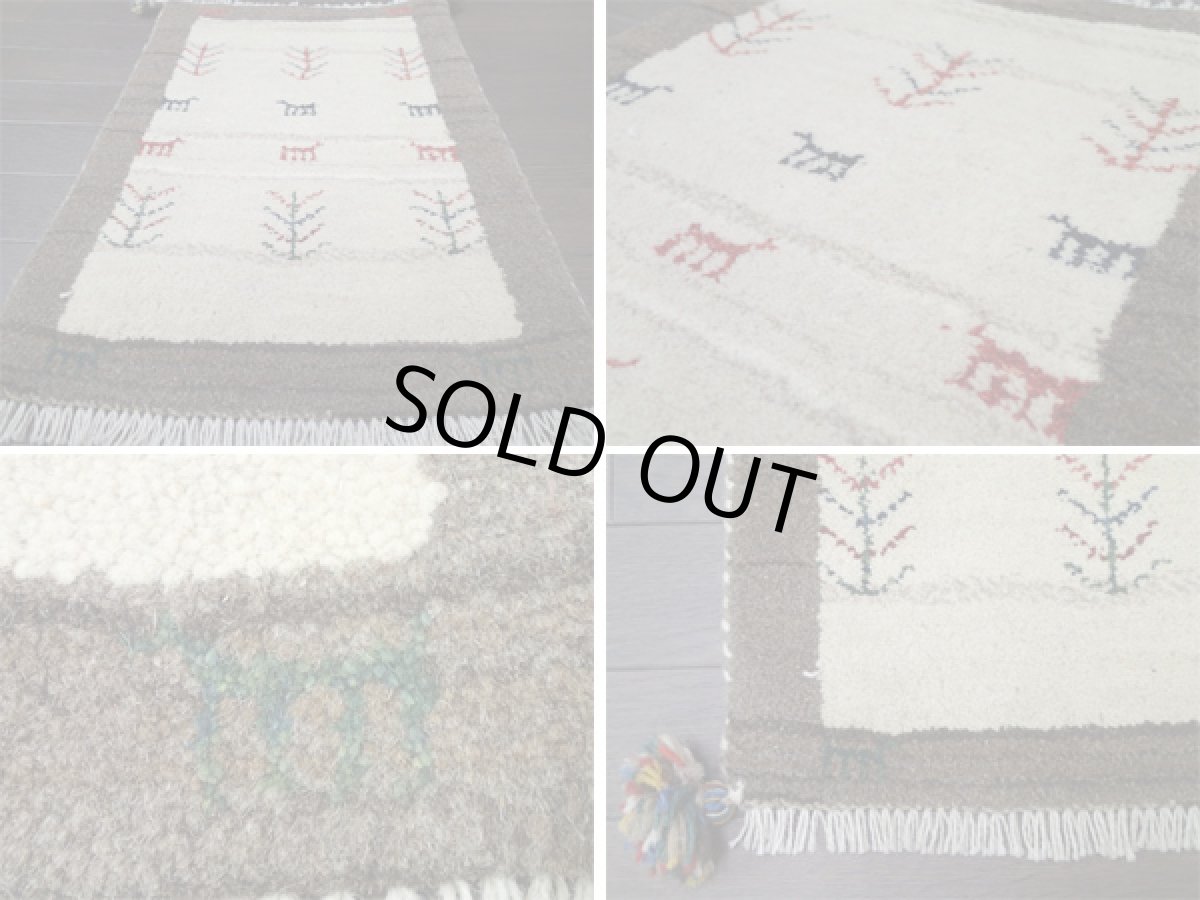 画像4: 足元マットサイズミニギャッベC57足元サイズMiniGabbeh55x40 (4)