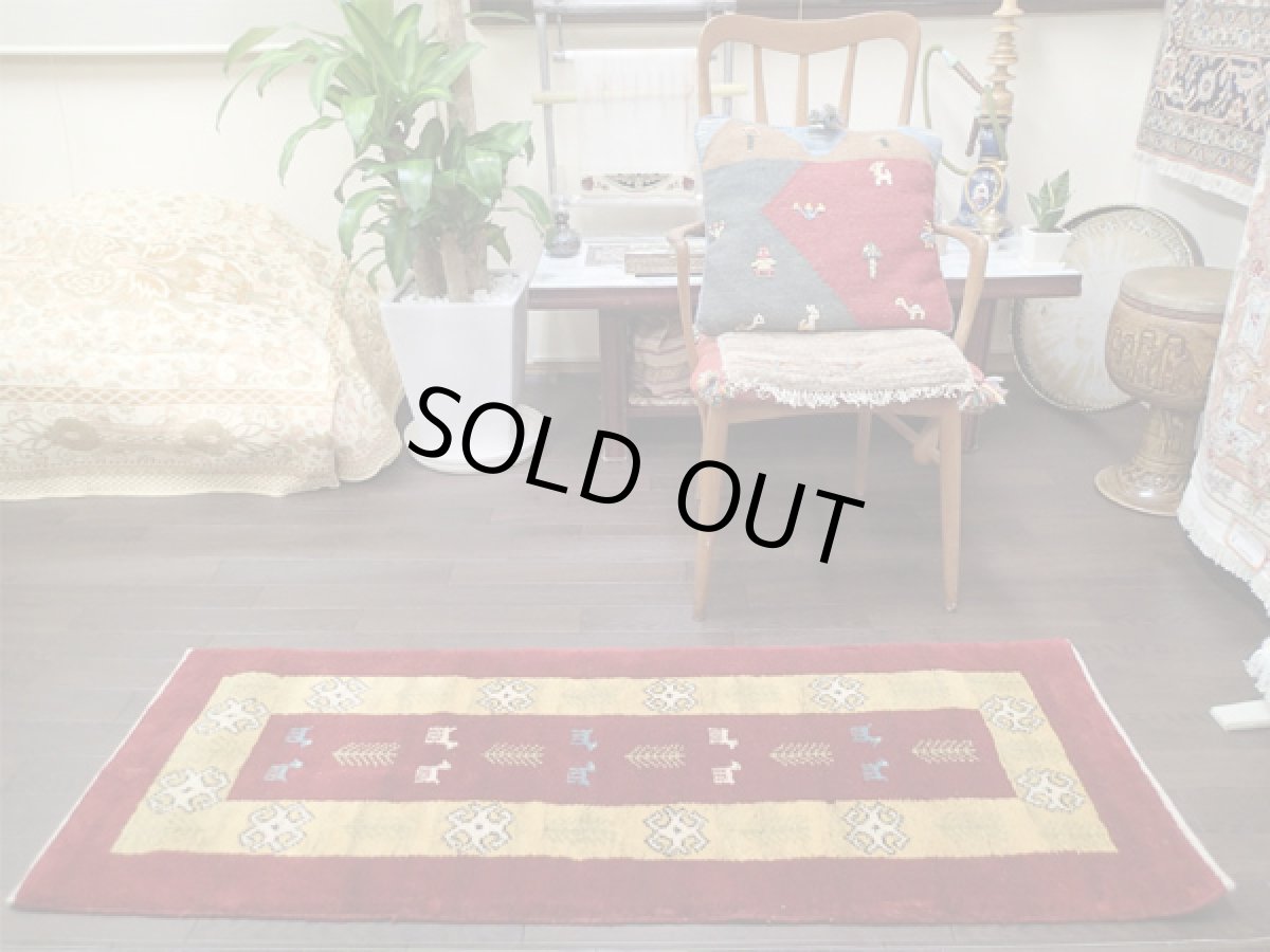 画像3: 新品 ペルシャ ギャッベ ランナー ロング サイズ 147 x 50 cm D2221 肉厚 ウール ギャベ 手織り 天然 ハンドメイド ラグ 絨毯 カーペット ベッドサイドや窓際に (3)