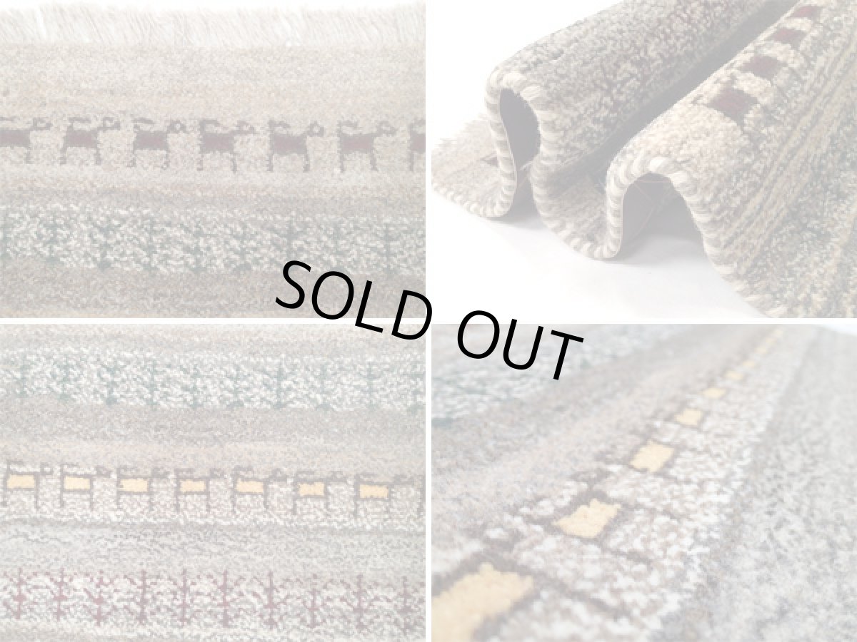 画像4: 玄関マットサイズギャッベ_C73_Gabbeh_86x62 (4)