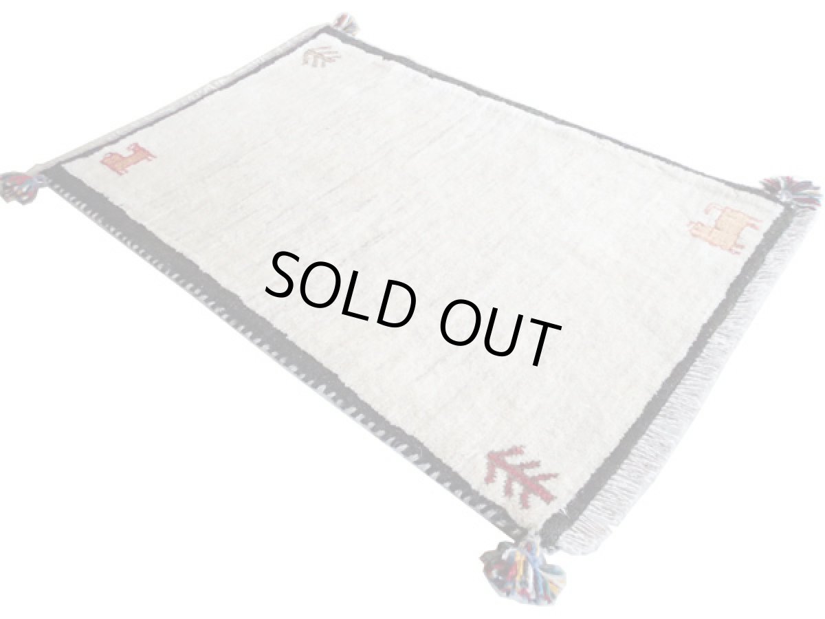 画像2: 玄関マットサイズギャッベ_C76_Gabbeh_87x60 (2)