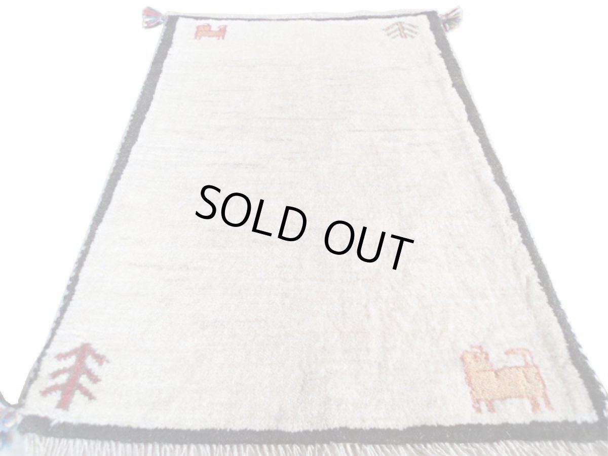 画像3: 玄関マットサイズギャッベ_C76_Gabbeh_87x60 (3)