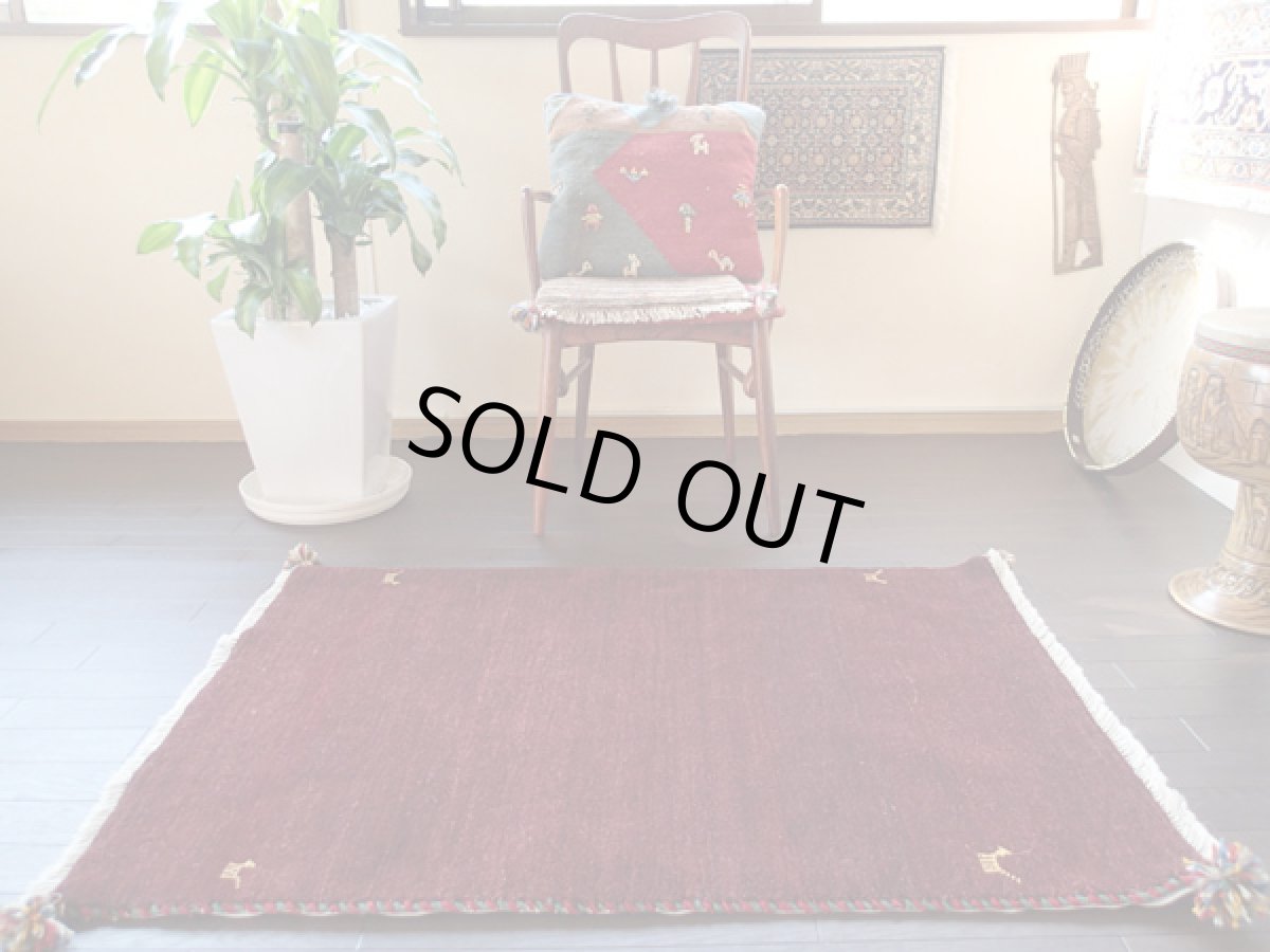 画像3: 手織りペルシャギャッベC117アクセントラグサイズ123×82ハンドメイドラグ (3)