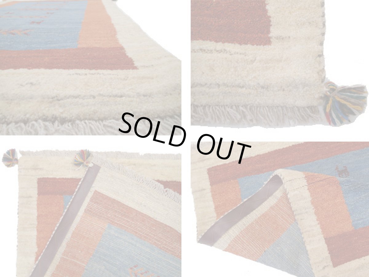 画像4: アクセントラグサイズギャッベC112Gabbeh111x80 (4)