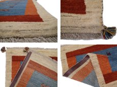画像4: アクセントラグサイズギャッベC112Gabbeh111x80 (4)